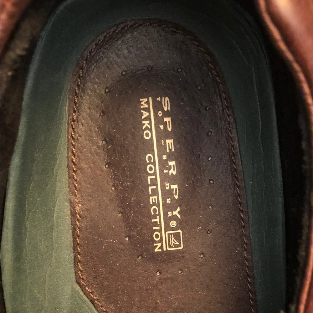Sperry Two-Tone Brown Leather & Dark Brown Boat Shoes